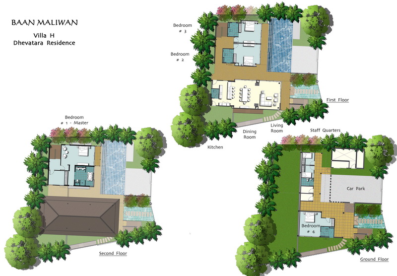 Baan Maliwan - Floor plans