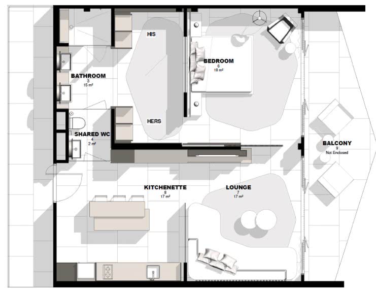 Oceana Residence - Unit plan - deluxe unit