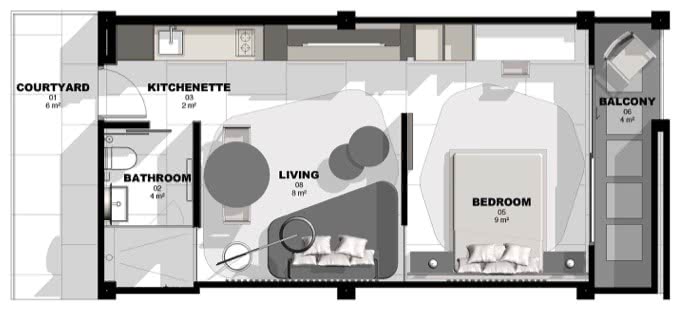 Oceana Residence - Unit plan - standard unit