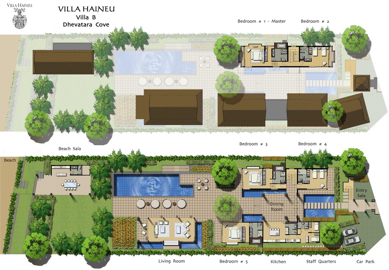 Villa Haineu - Floor plans